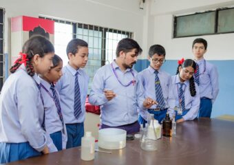 Student in Science Lab